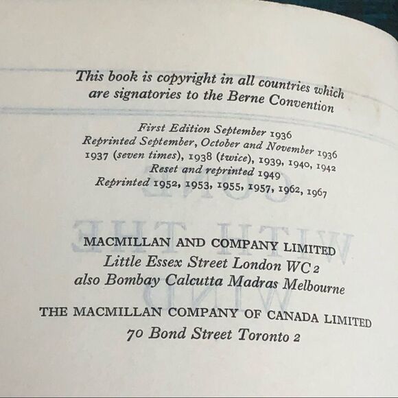 Vintage Gone With The Wind Book - Picture 5 of 11